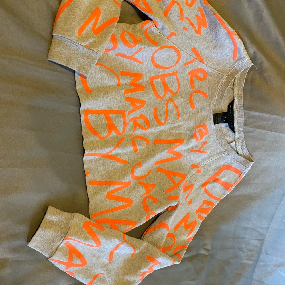 Marc Jacobs Gray and Orange Sweater